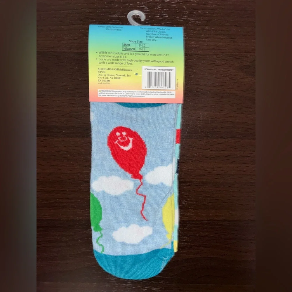 AIRHEADS NOVELTY LOW CUT SOCKS NWT MEN’S SHOE SIZE 8-12
